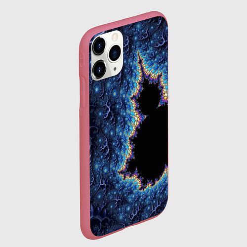 Чехол iPhone 11 Pro матовый Психоделика абстракця / 3D-Малиновый – фото 2