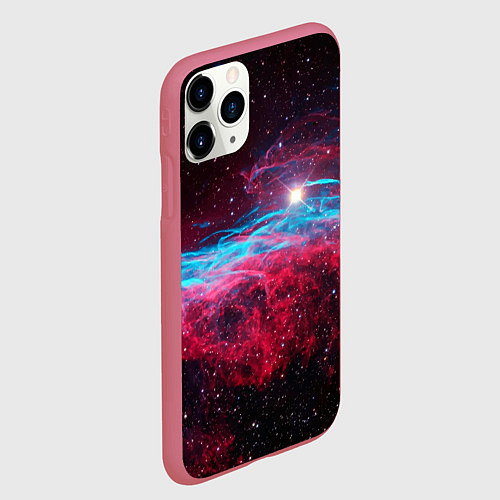 Чехол iPhone 11 Pro матовый Uy scuti star - neon space / 3D-Малиновый – фото 2