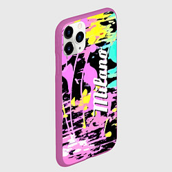 Чехол iPhone 11 Pro матовый Color expressive abstraction - Milano, цвет: 3D-фиолетовый — фото 2