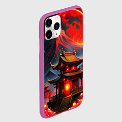 Чехол iPhone 11 Pro матовый Japan red nature, цвет: 3D-фиолетовый — фото 2