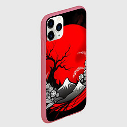 Чехол iPhone 11 Pro матовый Природа Японии - абстракция, цвет: 3D-малиновый — фото 2