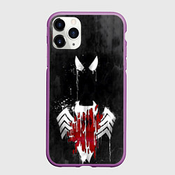 Чехол iPhone 11 Pro матовый Человек паук и веном, цвет: 3D-фиолетовый
