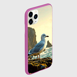 Чехол iPhone 11 Pro матовый Морская чайка, цвет: 3D-фиолетовый — фото 2