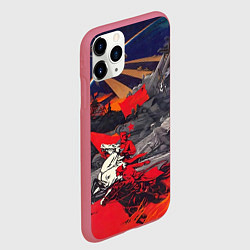 Чехол iPhone 11 Pro матовый Советский Союз - Заря Человечества, цвет: 3D-малиновый — фото 2