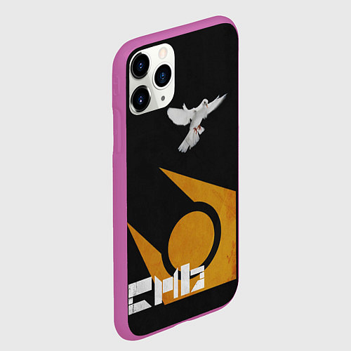 Чехол iPhone 11 Pro матовый Город 17 - граффити / 3D-Фиолетовый – фото 2