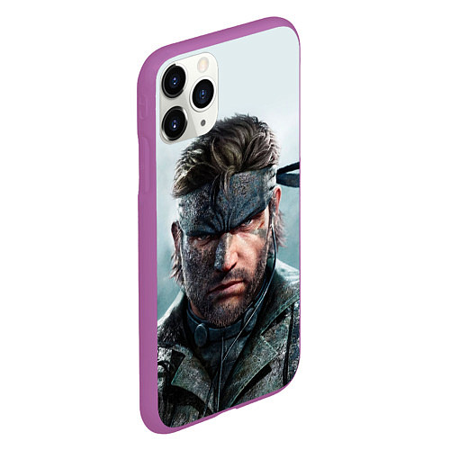 Чехол iPhone 11 Pro матовый Snake Solid - metal gear / 3D-Фиолетовый – фото 2