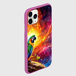 Чехол iPhone 11 Pro матовый Ара в космосе, цвет: 3D-фиолетовый — фото 2