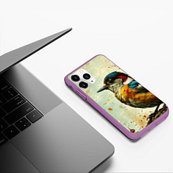 Чехол iPhone 11 Pro матовый Кукушка, цвет: 3D-фиолетовый — фото 2