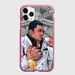 Чехол iPhone 11 Pro матовый Ма Дон Сок - якудза с капучино, цвет: 3D-малиновый
