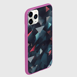 Чехол iPhone 11 Pro матовый Абстрактный взрыв и осколки, цвет: 3D-фиолетовый — фото 2