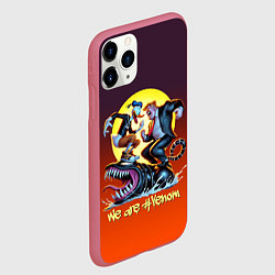 Чехол iPhone 11 Pro матовый Two Donalds and Venom - meme, цвет: 3D-малиновый — фото 2