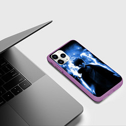 Чехол iPhone 11 Pro матовый Поднятие уровня в одиночку - магистр теней, цвет: 3D-фиолетовый — фото 2