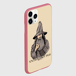 Чехол iPhone 11 Pro матовый Ты не пройдешь Властелин колец, цвет: 3D-малиновый — фото 2