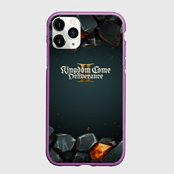 Чехол iPhone 11 Pro матовый Kingdom Come Deliverance 2 каменная текстура, цвет: 3D-фиолетовый