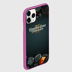 Чехол iPhone 11 Pro матовый Kingdom Come Deliverance 2 каменная текстура, цвет: 3D-фиолетовый — фото 2