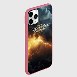 Чехол iPhone 11 Pro матовый Kingdom Come Deliverance 2 лого на черном небе, цвет: 3D-малиновый — фото 2
