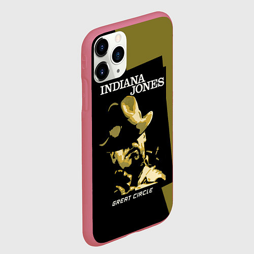 Чехол iPhone 11 Pro матовый Indiana Jones and the Great Circle / 3D-Малиновый – фото 2