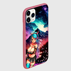 Чехол iPhone 11 Pro матовый Silvervale, цвет: 3D-малиновый — фото 2