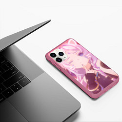 Чехол iPhone 11 Pro матовый Genshin Impact Ситлали нэко, цвет: 3D-малиновый — фото 2