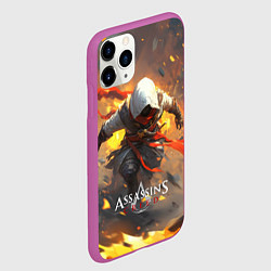 Чехол iPhone 11 Pro матовый Assassins Creed, цвет: 3D-фиолетовый — фото 2