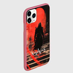 Чехол iPhone 11 Pro матовый Assassins Creed poster style, цвет: 3D-малиновый — фото 2