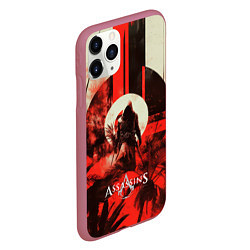 Чехол iPhone 11 Pro матовый Assassins Creed ninja, цвет: 3D-малиновый — фото 2