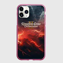 Чехол iPhone 11 Pro матовый Kingdom Come Deliverance 2 красное небо, цвет: 3D-малиновый