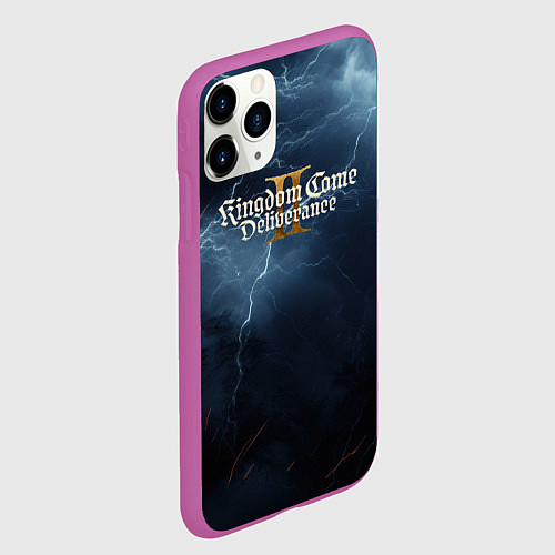 Чехол iPhone 11 Pro матовый Kingdom Come Deliverance 2 blue sky / 3D-Фиолетовый – фото 2