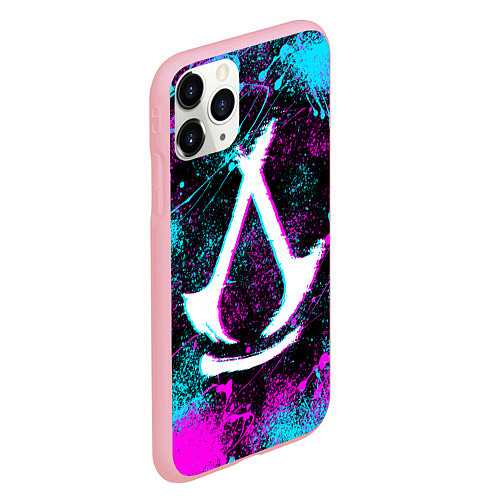 Чехол iPhone 11 Pro матовый Assassins creed shadows - neon color / 3D-Баблгам – фото 2