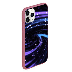 Чехол iPhone 11 Pro матовый Фиолетовая текстура по кругу, цвет: 3D-малиновый — фото 2