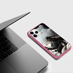 Чехол iPhone 11 Pro матовый Сакай Дзин, цвет: 3D-малиновый — фото 2