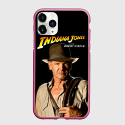 Чехол iPhone 11 Pro матовый Indiana Jones and the Great Circle, цвет: 3D-малиновый
