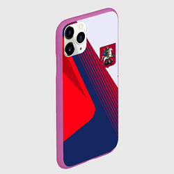 Чехол iPhone 11 Pro матовый Герб Москвы, цвет: 3D-фиолетовый — фото 2