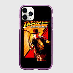 Чехол iPhone 11 Pro матовый Indiana Jones and the Great Circle, цвет: 3D-фиолетовый