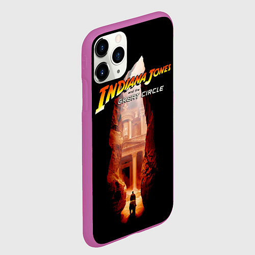 Чехол iPhone 11 Pro матовый Indiana Jones and the Great Circle / 3D-Фиолетовый – фото 2