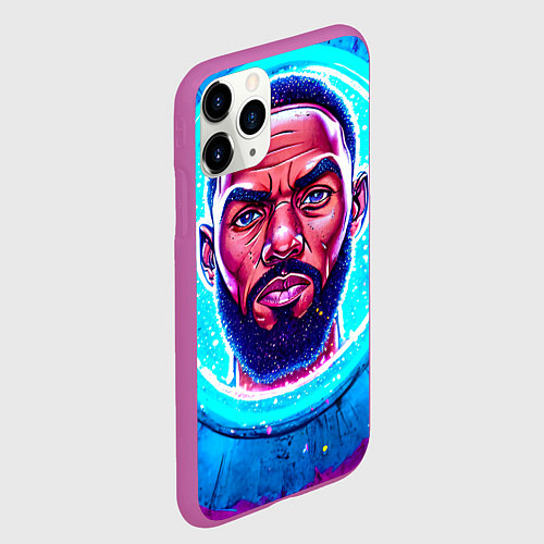 Чехол iPhone 11 Pro матовый Эндрю Уиггинс / 3D-Фиолетовый – фото 2