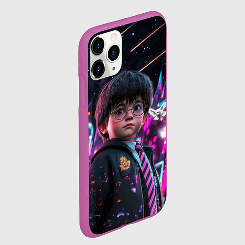 Чехол iPhone 11 Pro матовый Гарри Поттер в Америке / 3D-Фиолетовый – фото 2