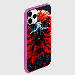 Чехол iPhone 11 Pro матовый Атланта Хокс красный орел, цвет: 3D-фиолетовый — фото 2