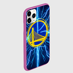 Чехол iPhone 11 Pro матовый Голден Стэйт Уорриорз в разрядах молнии, цвет: 3D-фиолетовый — фото 2