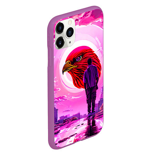 Чехол iPhone 11 Pro матовый Город Атланта Хокс / 3D-Фиолетовый – фото 2