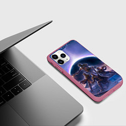 Чехол iPhone 11 Pro матовый Предзнаменования тирании Helldivers 2, цвет: 3D-малиновый — фото 2