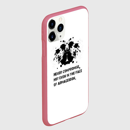 Чехол iPhone 11 Pro матовый Роршах / 3D-Малиновый – фото 2