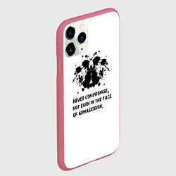 Чехол iPhone 11 Pro матовый Роршах, цвет: 3D-малиновый — фото 2