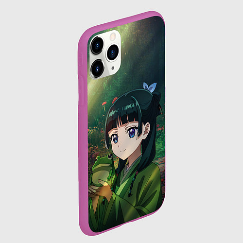 Чехол iPhone 11 Pro матовый МаоМао и лягушка - Монолог Фармацевта / 3D-Фиолетовый – фото 2