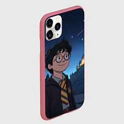 Чехол iPhone 11 Pro матовый Довольный Гарри Поттер, цвет: 3D-малиновый — фото 2