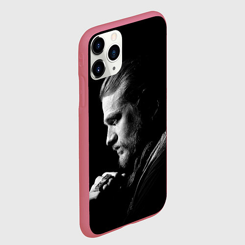 Чехол iPhone 11 Pro матовый Sons Of Anarchy - Jax / 3D-Малиновый – фото 2