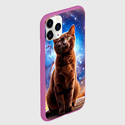 Чехол iPhone 11 Pro матовый Бурма в космосе, цвет: 3D-фиолетовый — фото 2