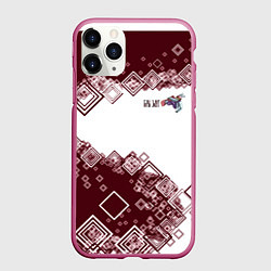 Чехол iPhone 11 Pro матовый Сноуборд горы зовут, цвет: 3D-малиновый