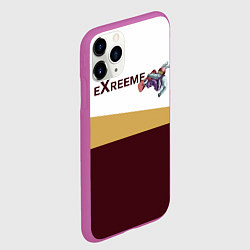 Чехол iPhone 11 Pro матовый Экстрим сноуборд, цвет: 3D-фиолетовый — фото 2