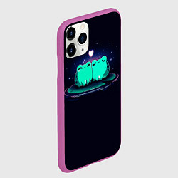 Чехол iPhone 11 Pro матовый Жабья любовь, цвет: 3D-фиолетовый — фото 2
